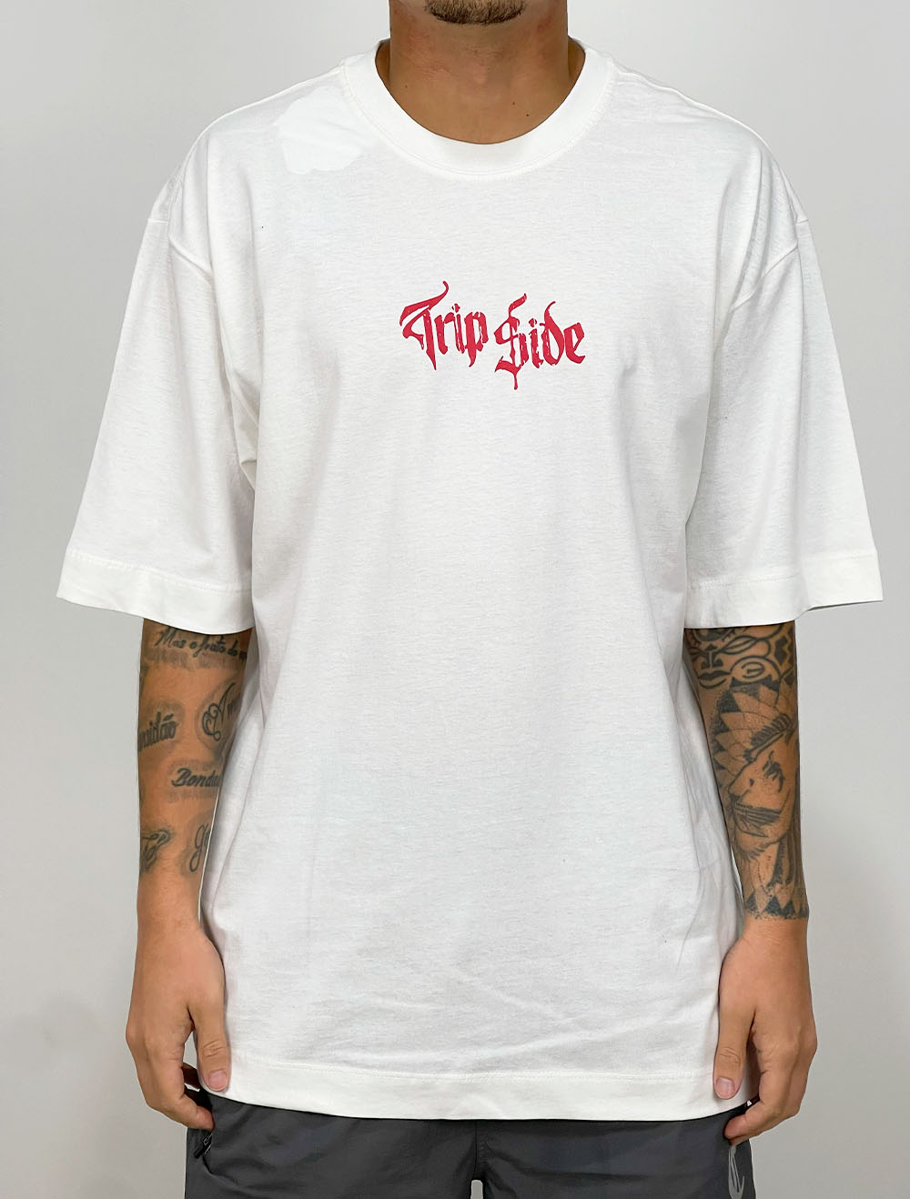 Camiseta Oversized Trip Side São Jorge - Off White