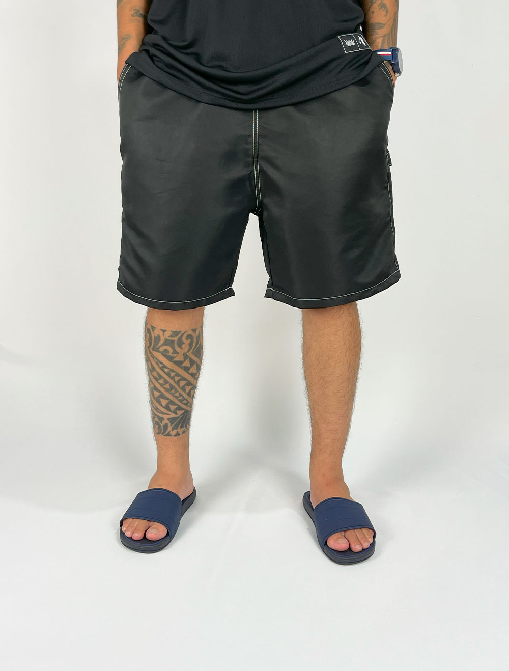 Shorts Médio Carpinteiro Trip Side Tactel New Street - Preta