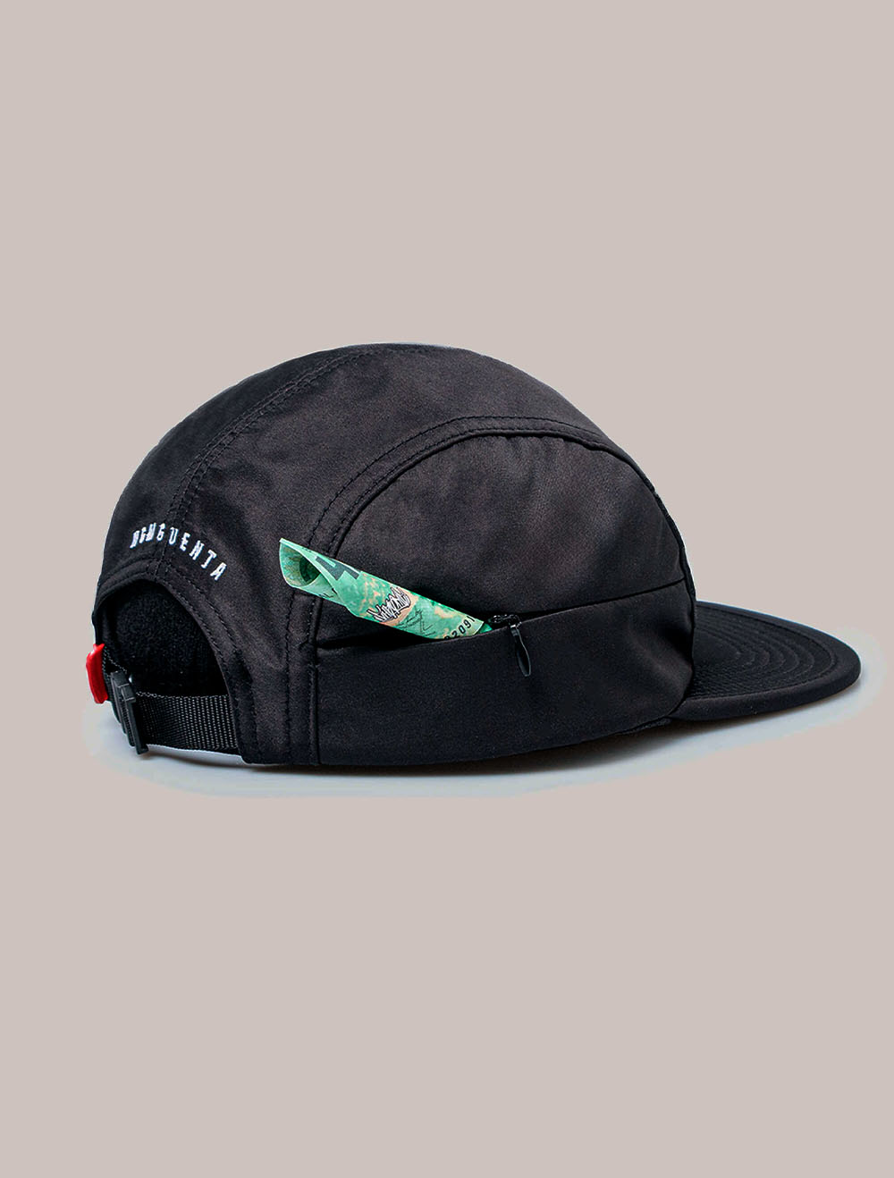 Boné 5 Five Panel Chronic Tag Wush Front e Lateral - Preto - Aba