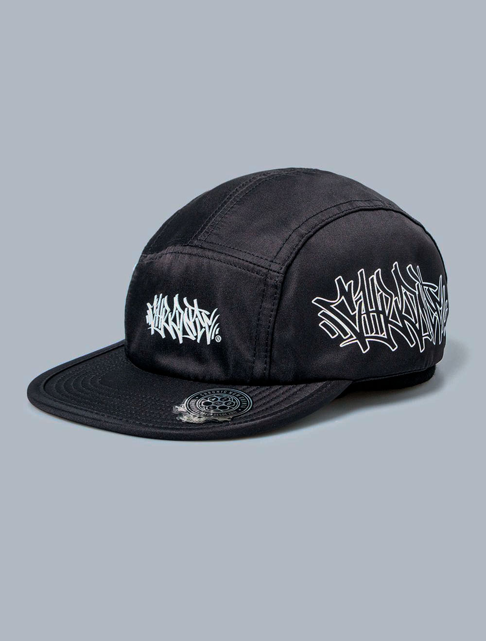 Boné 5 Five Panel Chronic Tag Wush Front e Lateral - Preto - Aba