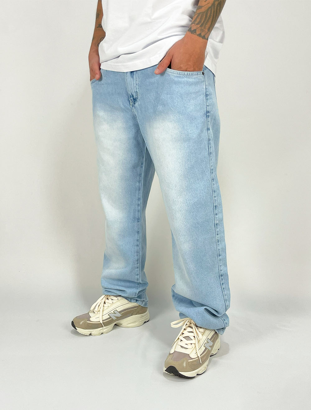 ILÉAN Vintage Paint Baggy Pants ilean 1 Calça DR7 Street Jeans Baggy
