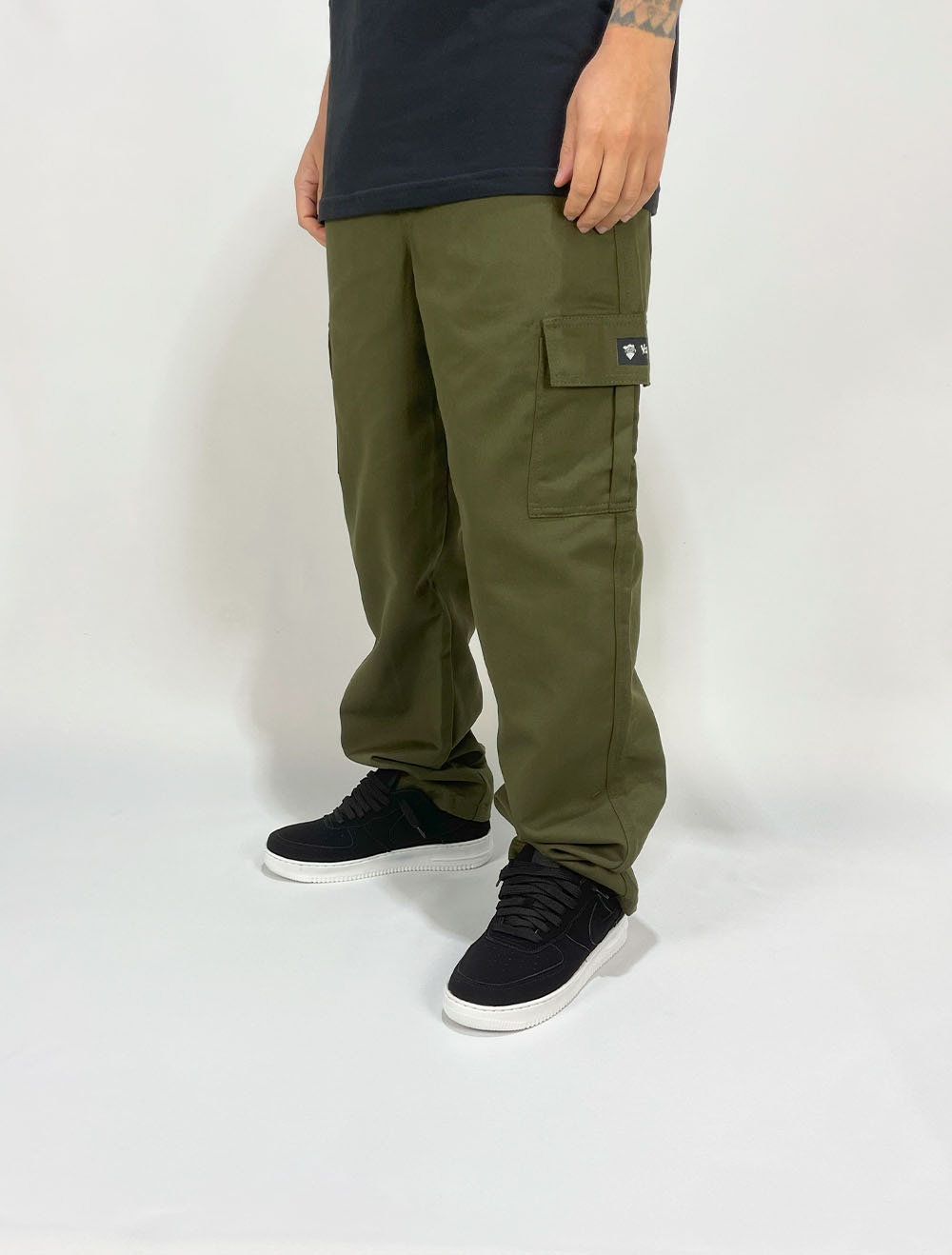 Calça Sarja Cargo Vizu07 Logo Monkey