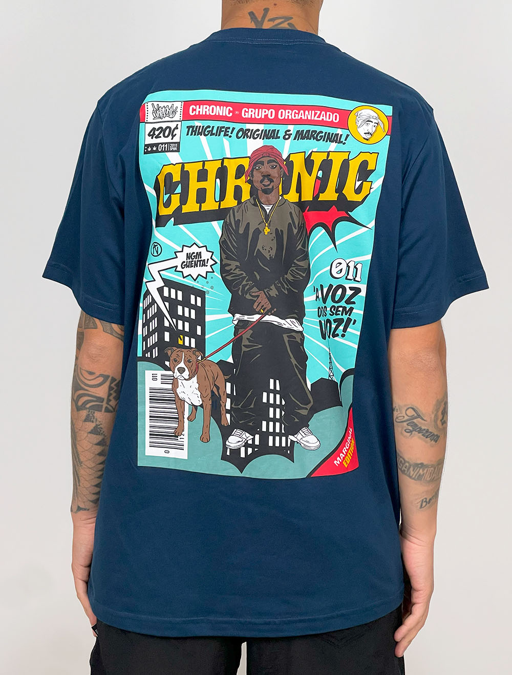 Camiseta Chronic 2Pac Comics - Roxo