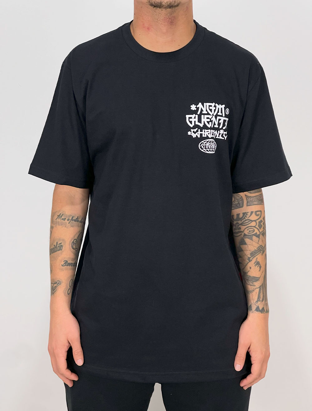 Camiseta Chronic Gato Crazy Back Big - Preta