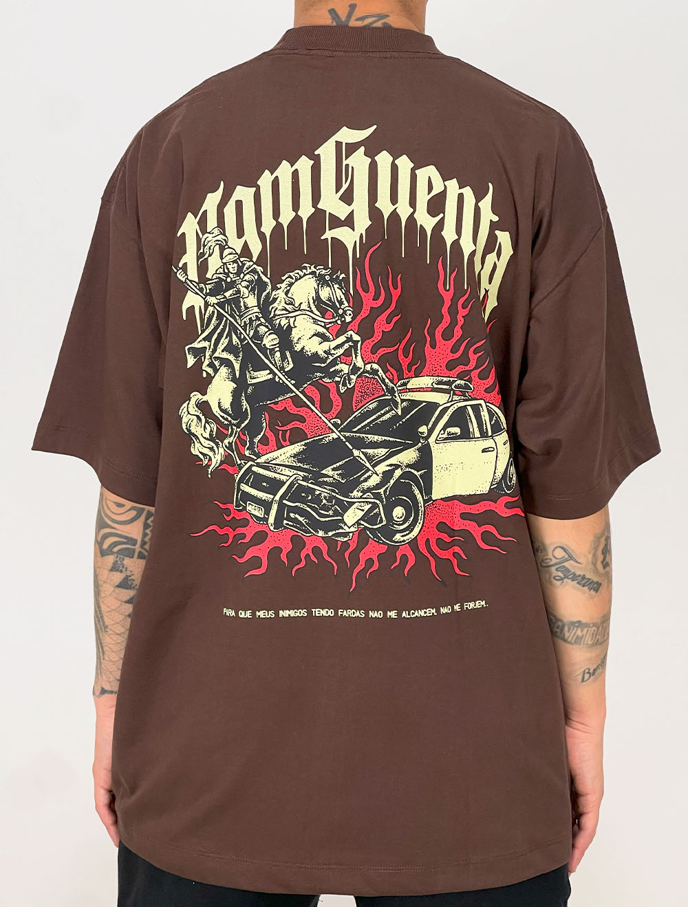 Camiseta Oversized Chronic São Jorge x ACAB