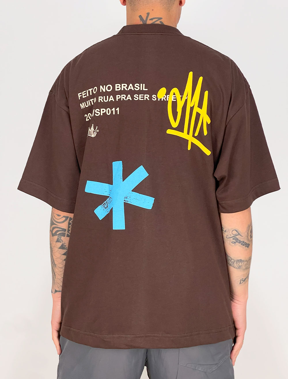 Camiseta Oversized Premium Chronic Feito no Brasil - Marrom