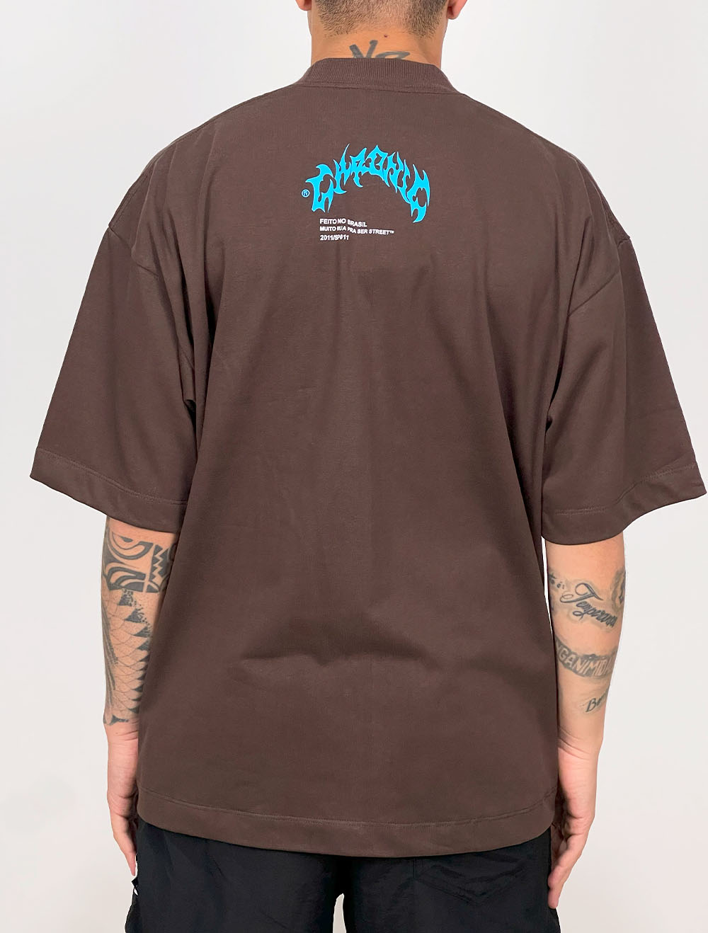 Camiseta Oversized Premium Chronic Dragão Trace - Marrom