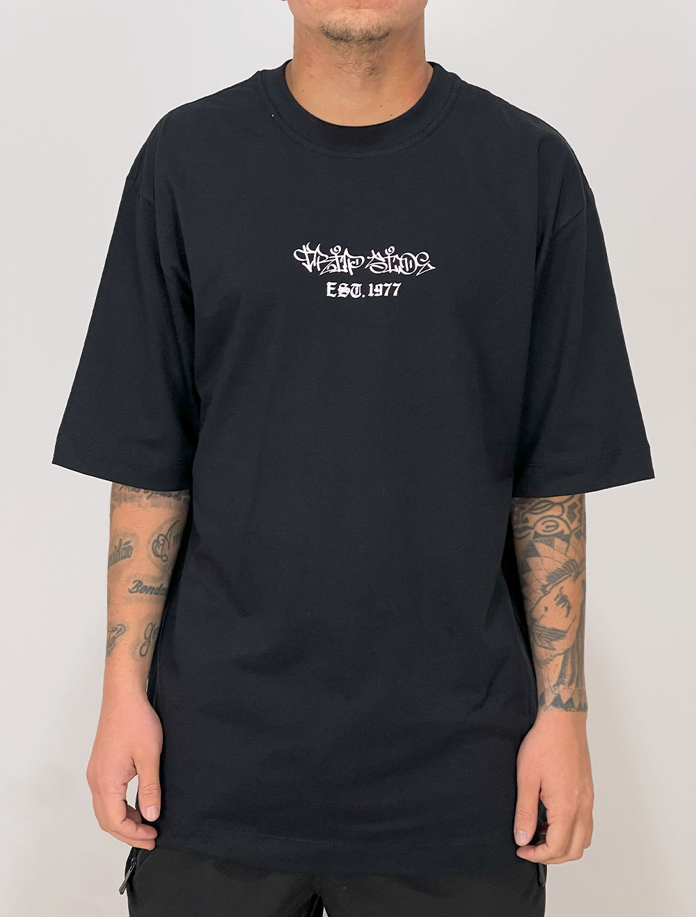 Camiseta Oversized Trip Side Angel Angry - Preta