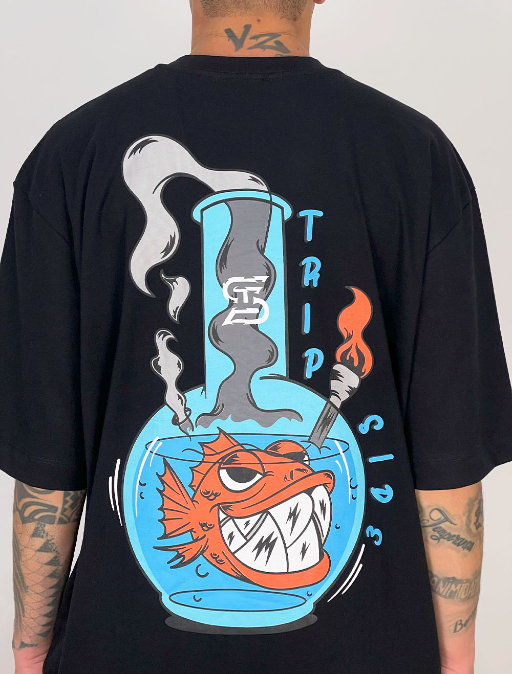 Camiseta Oversized Trip Side Bong Fish