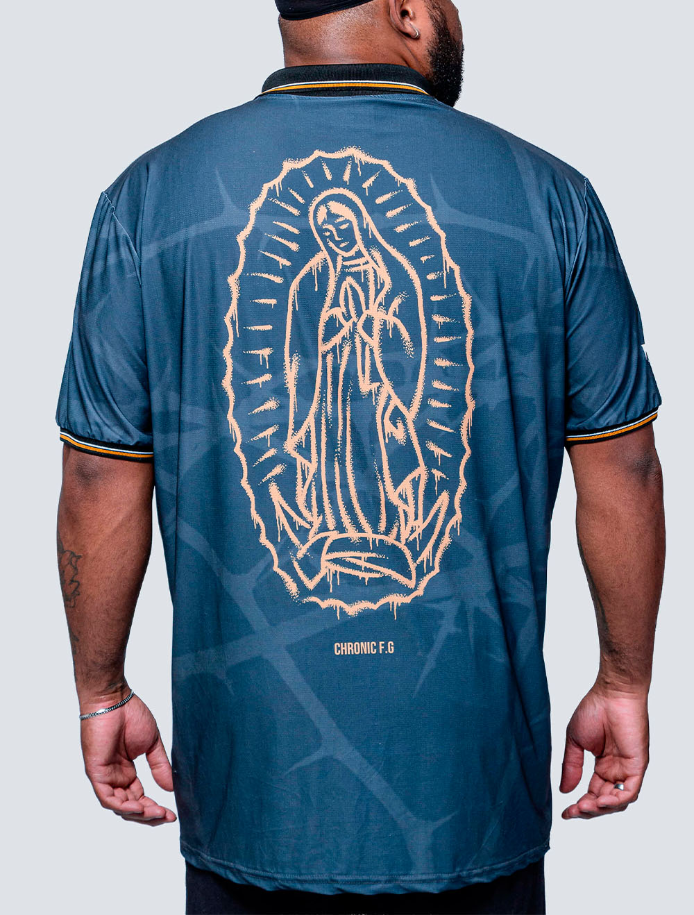 Camiseta Plus Size Chronic de Time Guadalupe Ink - Cinza
