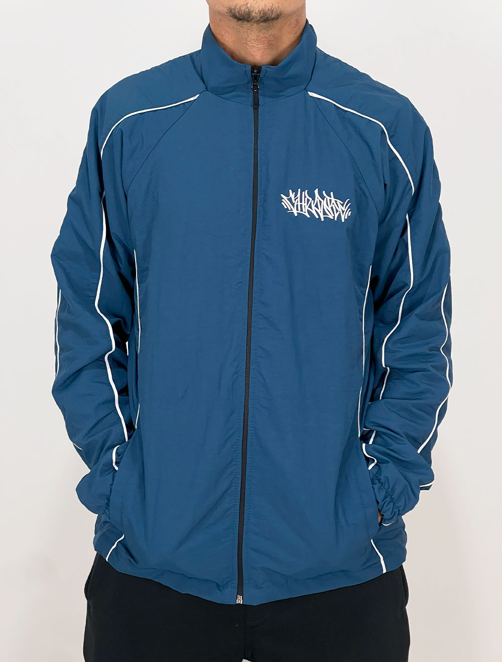 Jaqueta Corta Vento Vizu07 Anorak Line Logo New - Preta