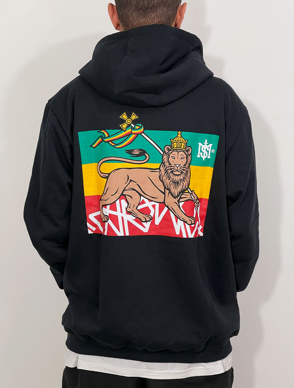 Moletom Chronic-Mato Seco Leão de Judá Reggae Preta