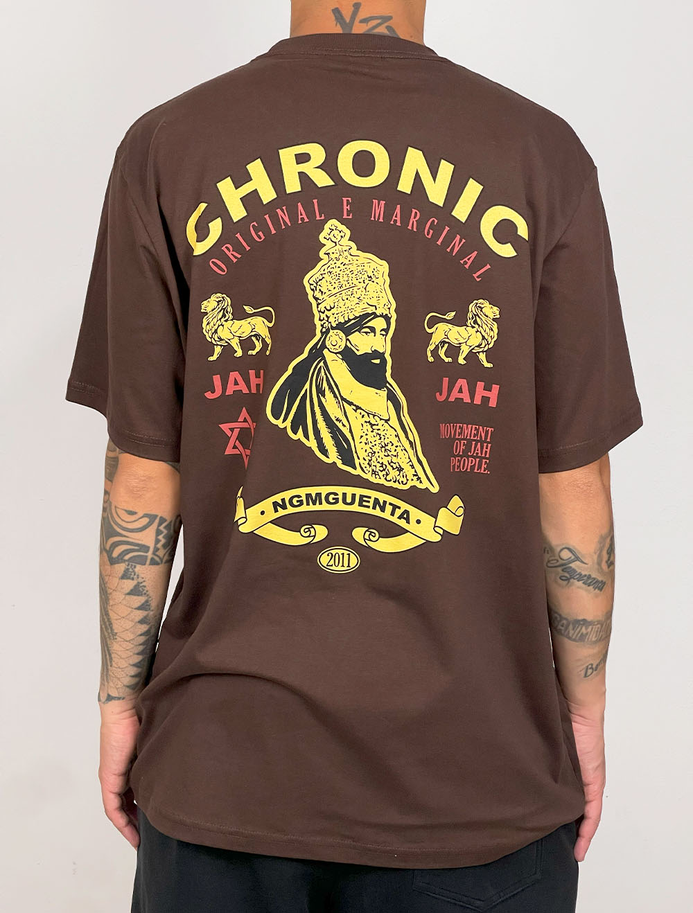 Camiseta Chronic Jah Movimento Rastafari - Marrom