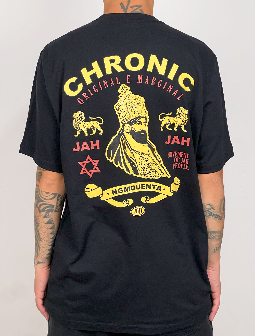 Camiseta Chronic Jah Movimento Rastafari - Preto