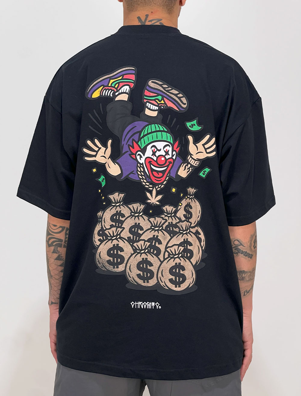 【g-rap】 JON DO / DIA CHRONICS Camiseta Oversized Chronic Palhaço Thrones
