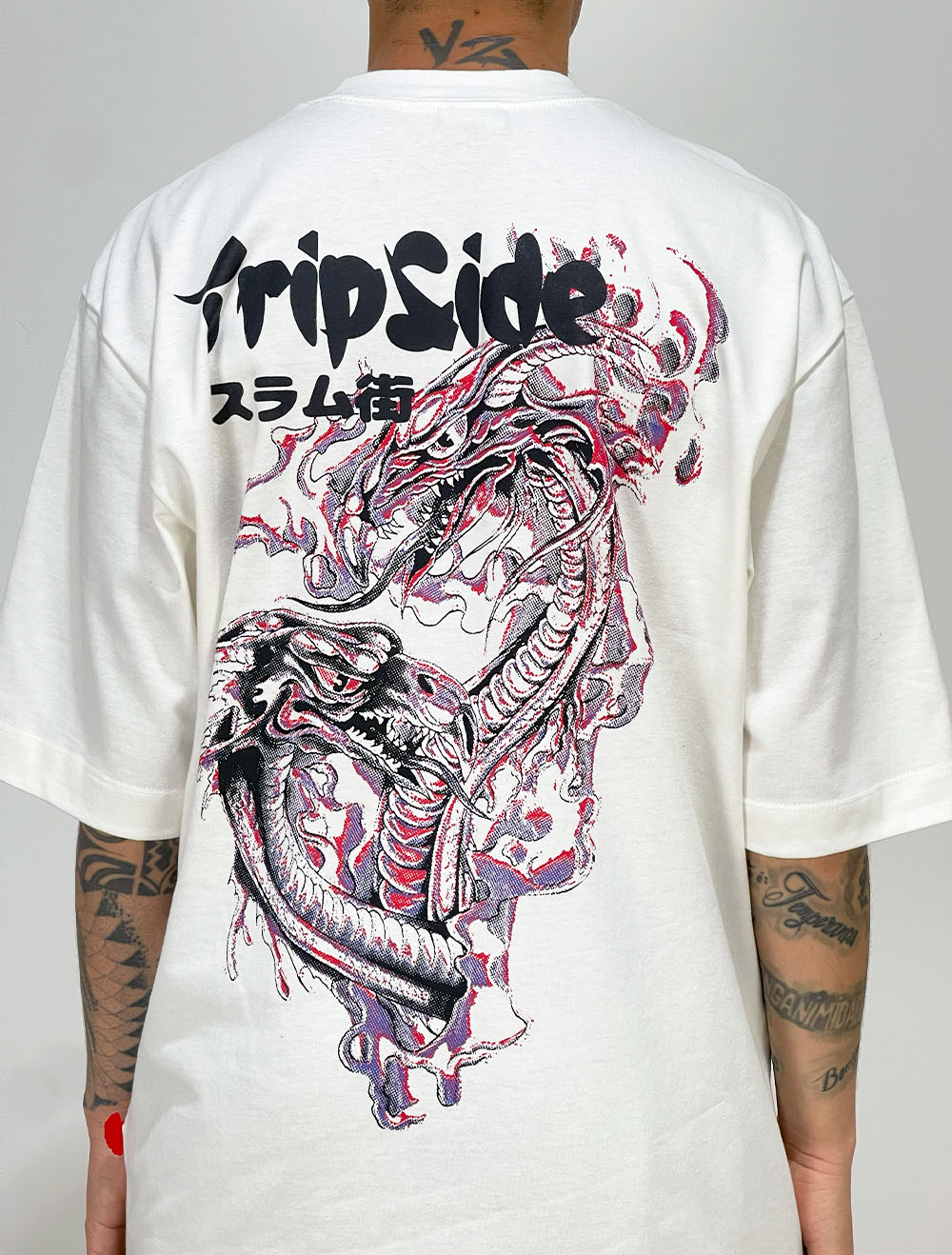 Camiseta Oversized Premium Trip Side Dragão Chinês