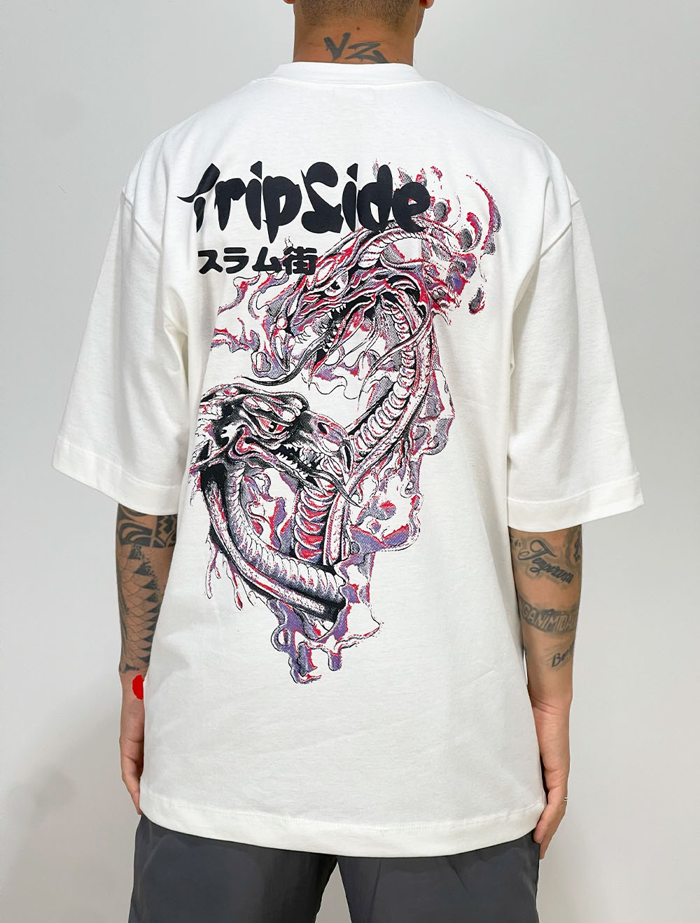 Camiseta Oversized Premium Trip Side Dragão Chinês