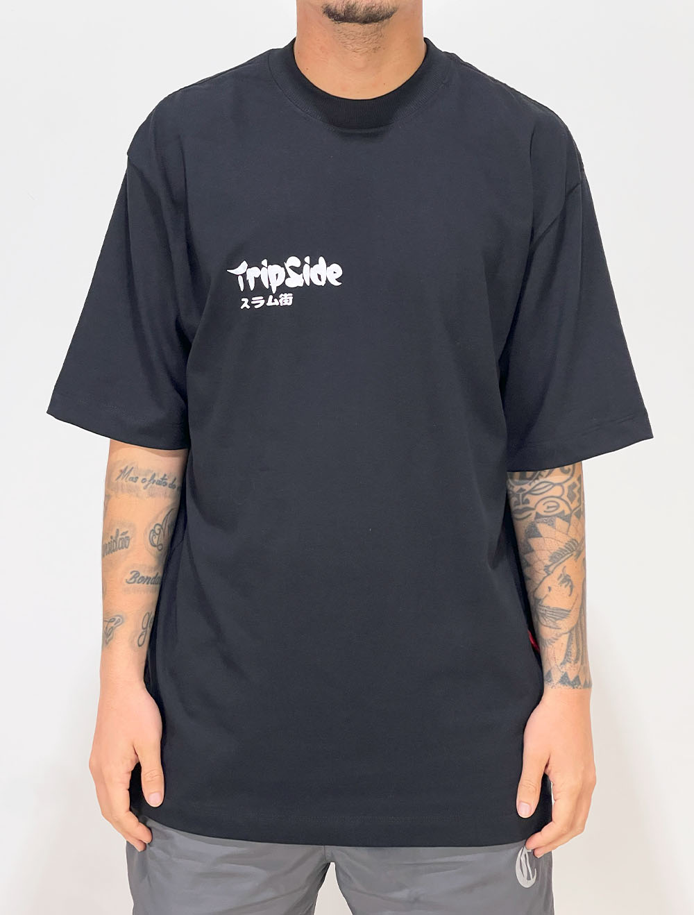 G-RAP Ｃ-BOセット Camiseta Oversized Premium Trip Side Dragão Chinês