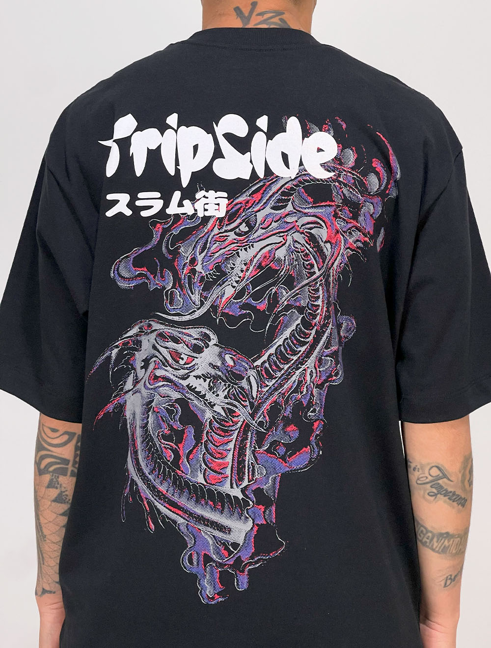 Camiseta Oversized Premium Trip Side Dragão Chinês
