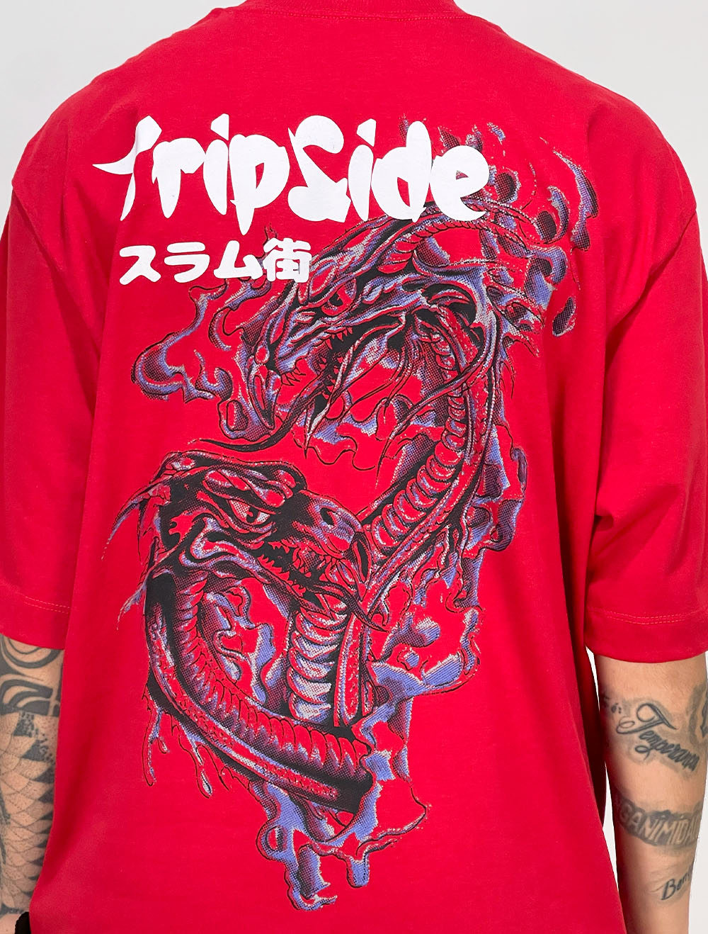 Camiseta Oversized Premium Trip Side Dragão Chinês
