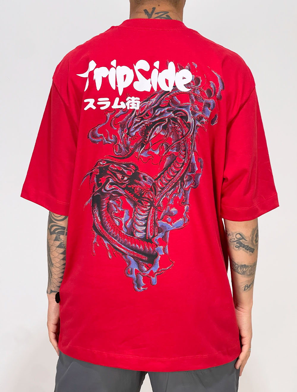 Camiseta Oversized Premium Trip Side Dragão Chinês