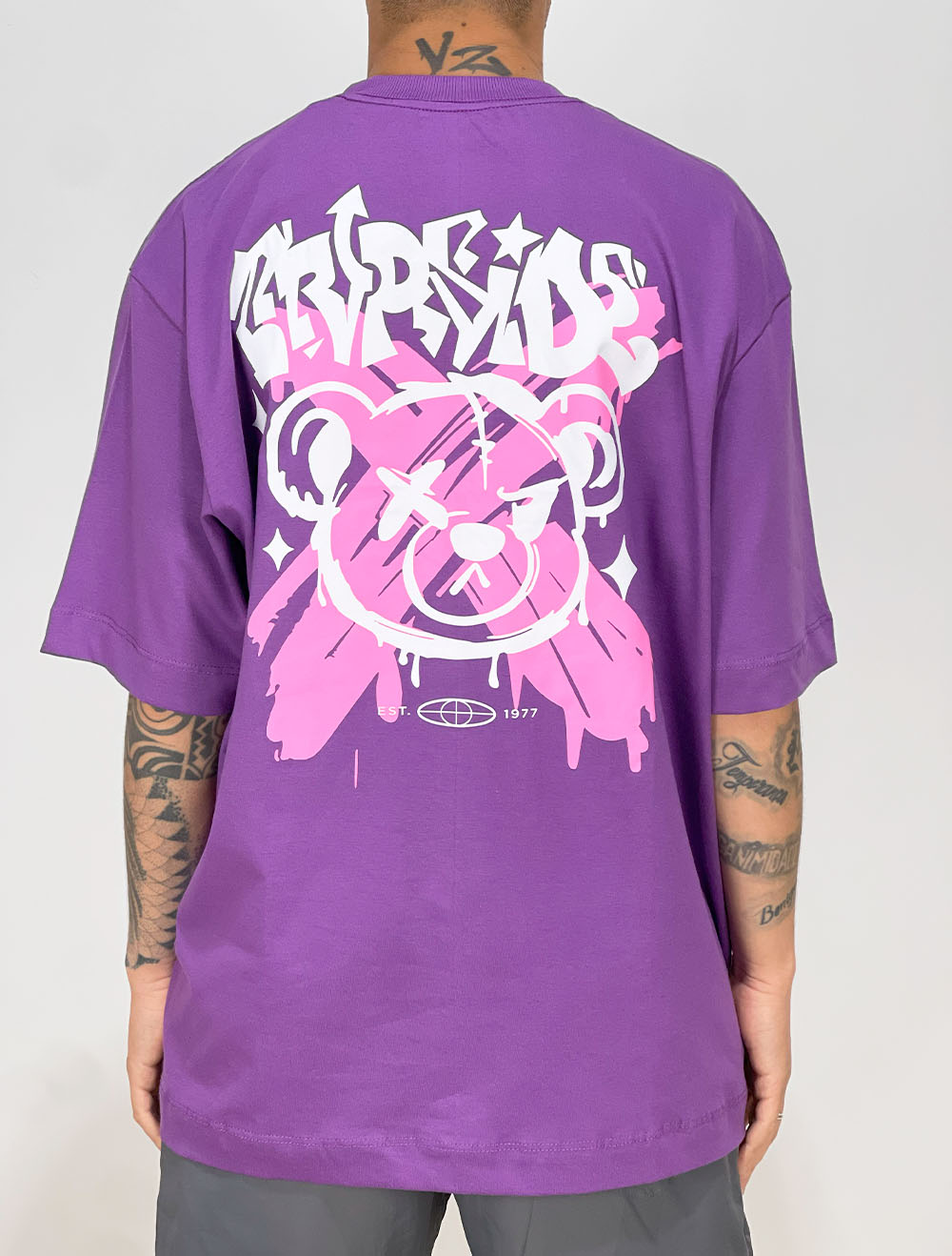 ꙳★*゜sa୨୧꙳★*゜ Camiseta Oversized Trip Side Bear Ink