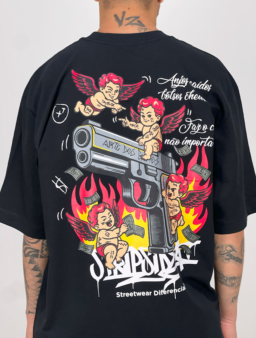 Camiseta Oversized Trip Side Glock Angel