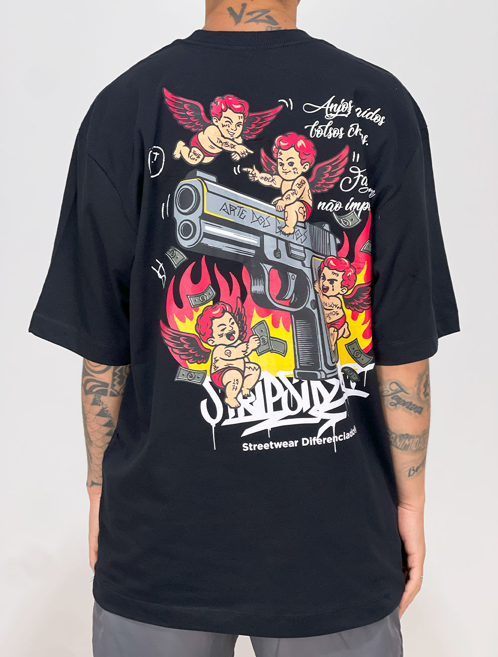 Camiseta Oversized Trip Side Glock Angel