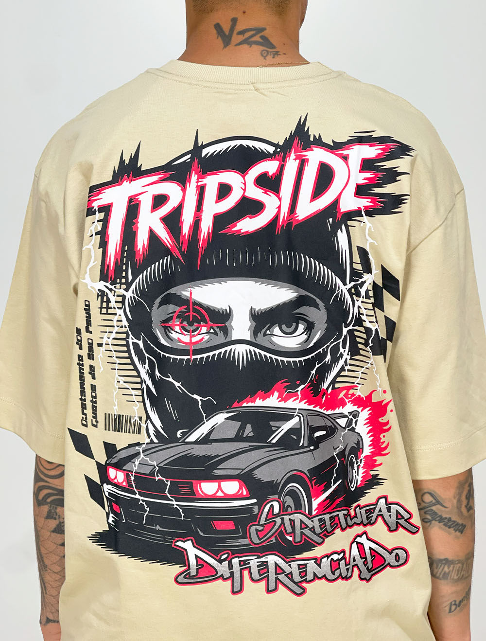 Camiseta Oversized Trip Side Race Fury