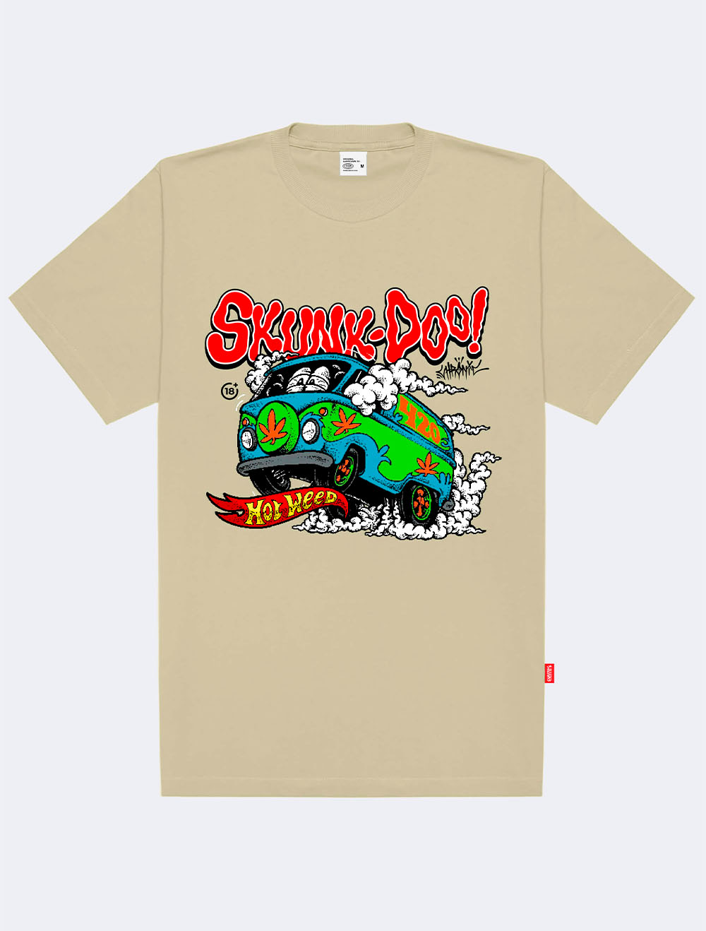 Camiseta Plus Size Chronic Skunk Doo Hot Weed - Bege