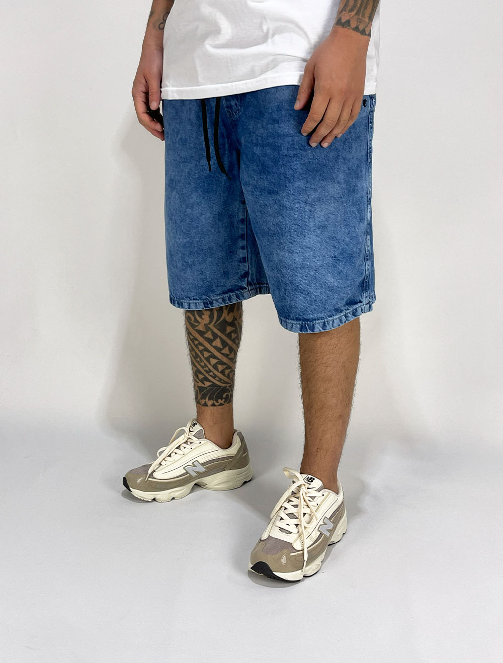 denimTearsMサイズ Bermuda Jeans Trip Side Marmorizada CARD