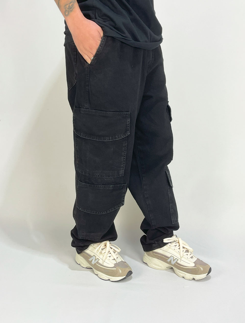 パンツ   jeans cargo pants Calça Jeans Cargo Same Side Super Baggy Vizu07 Logo