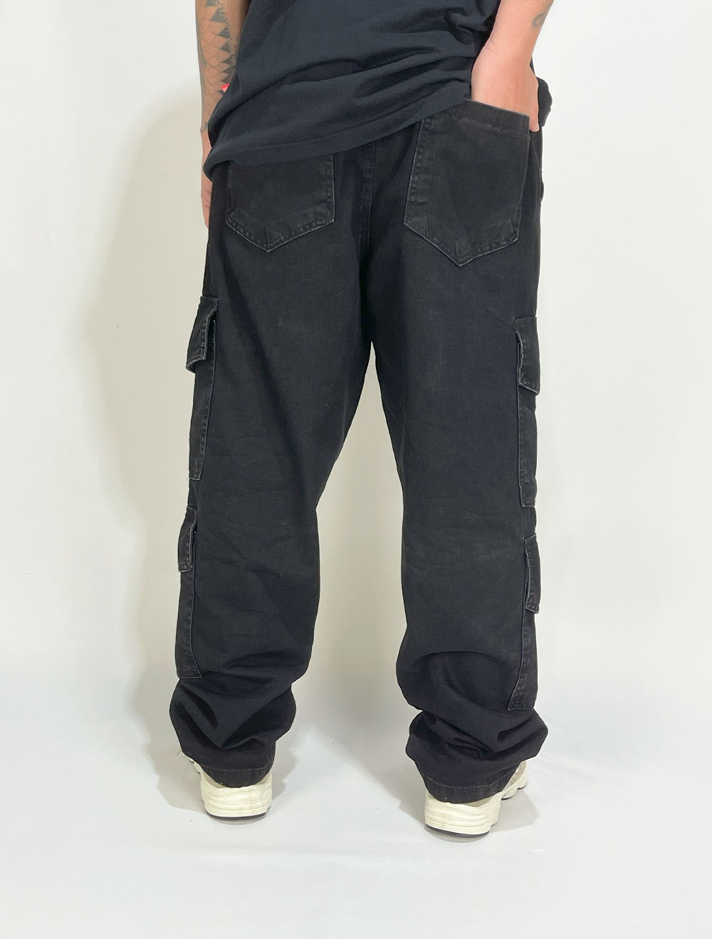 パンツ   jeans cargo pants Calça Jeans Cargo Same Side Super Baggy Vizu07 Logo