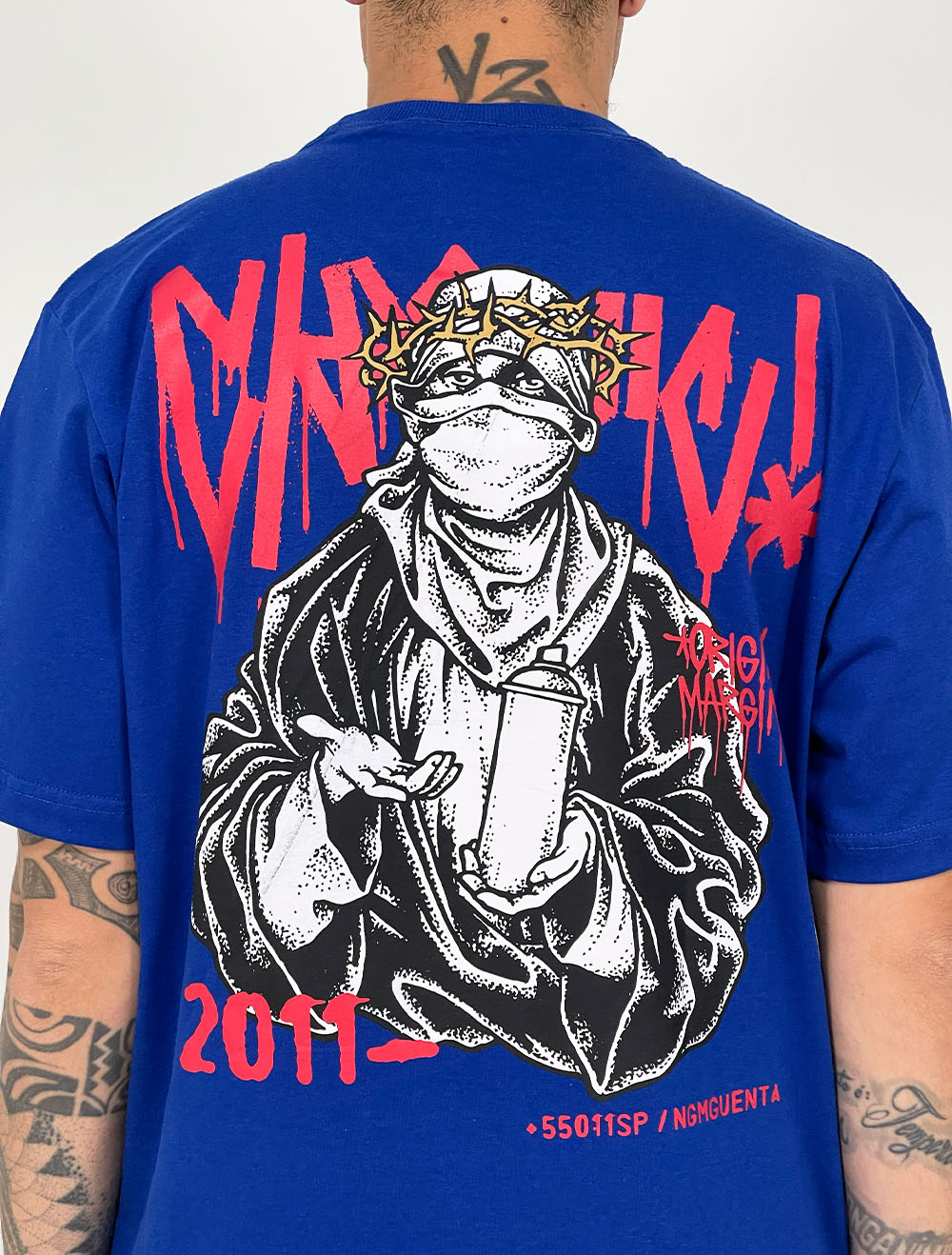 Camiseta Chronic Tag Street Patria Amada Réu PB - Azul