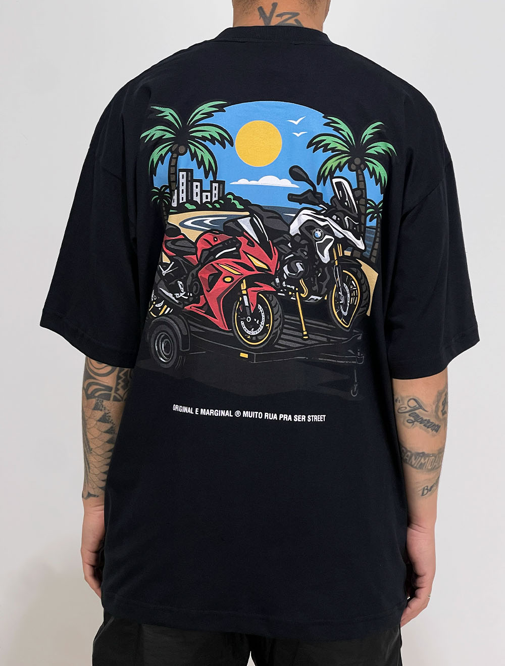 Sretsis カットソー Camiseta Oversized Chronic Ferias Motos