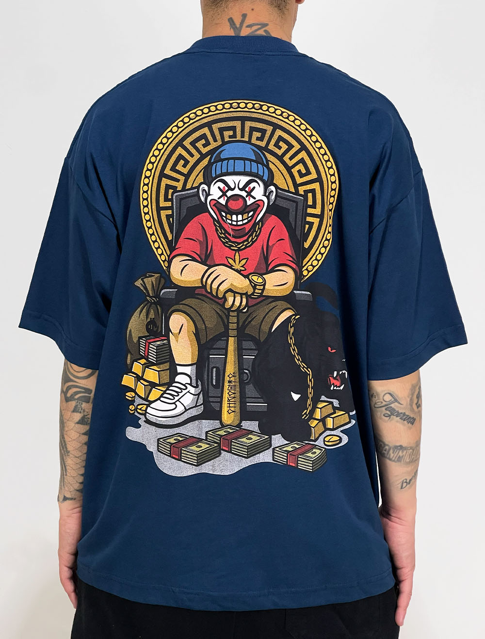 【g-rap】 JON DO / DIA CHRONICS Camiseta Oversized Chronic Palhaço Thrones
