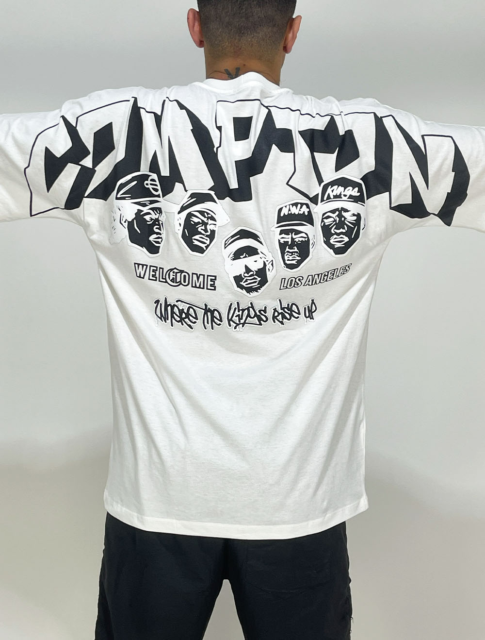 Camiseta Oversized Compton Wing NWA Welcome