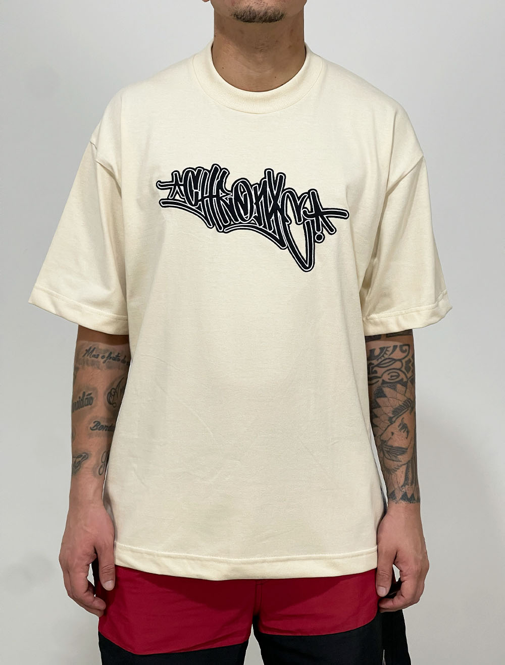 Camiseta Oversized Premium Chronic Tag Nibz - Branca