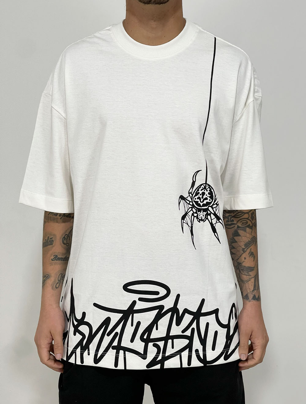 Camiseta Oversized Premium Trip Side Spider Tag