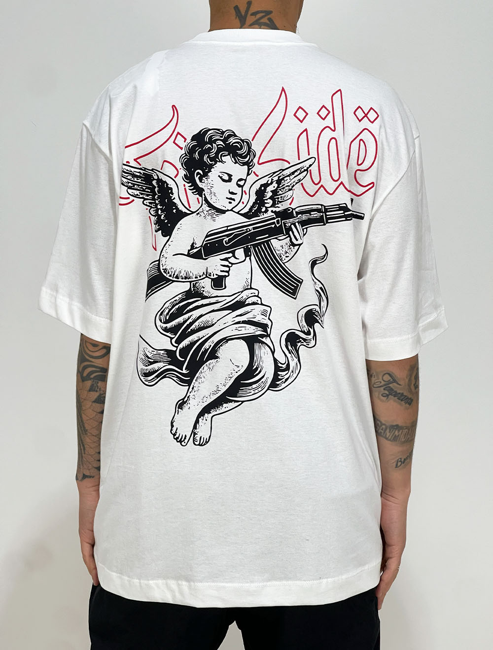 Camiseta Oversized Trip Side Anjo Gangsta Tag Arabe