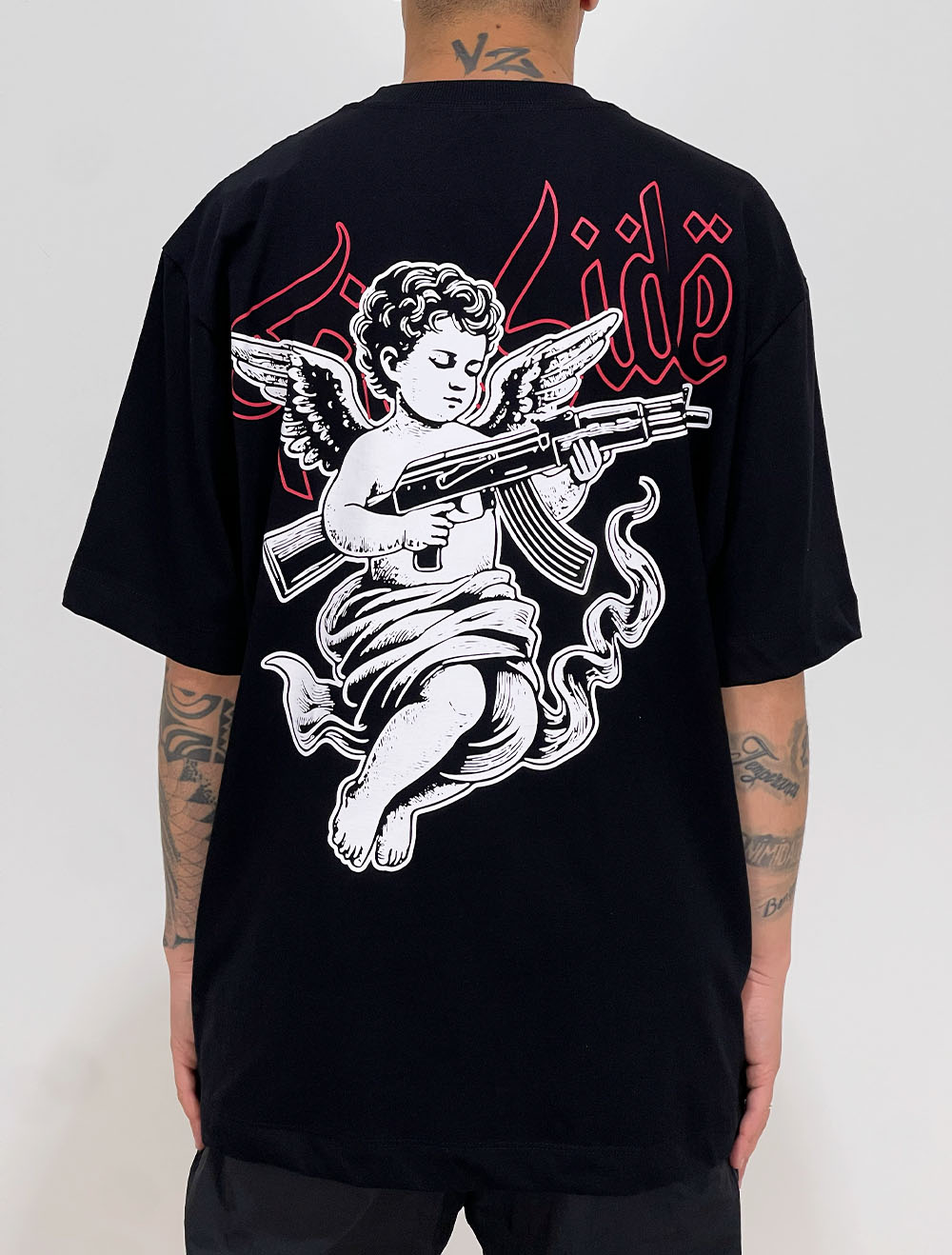 Camiseta Oversized Trip Side Anjo Gangsta Tag Arabe