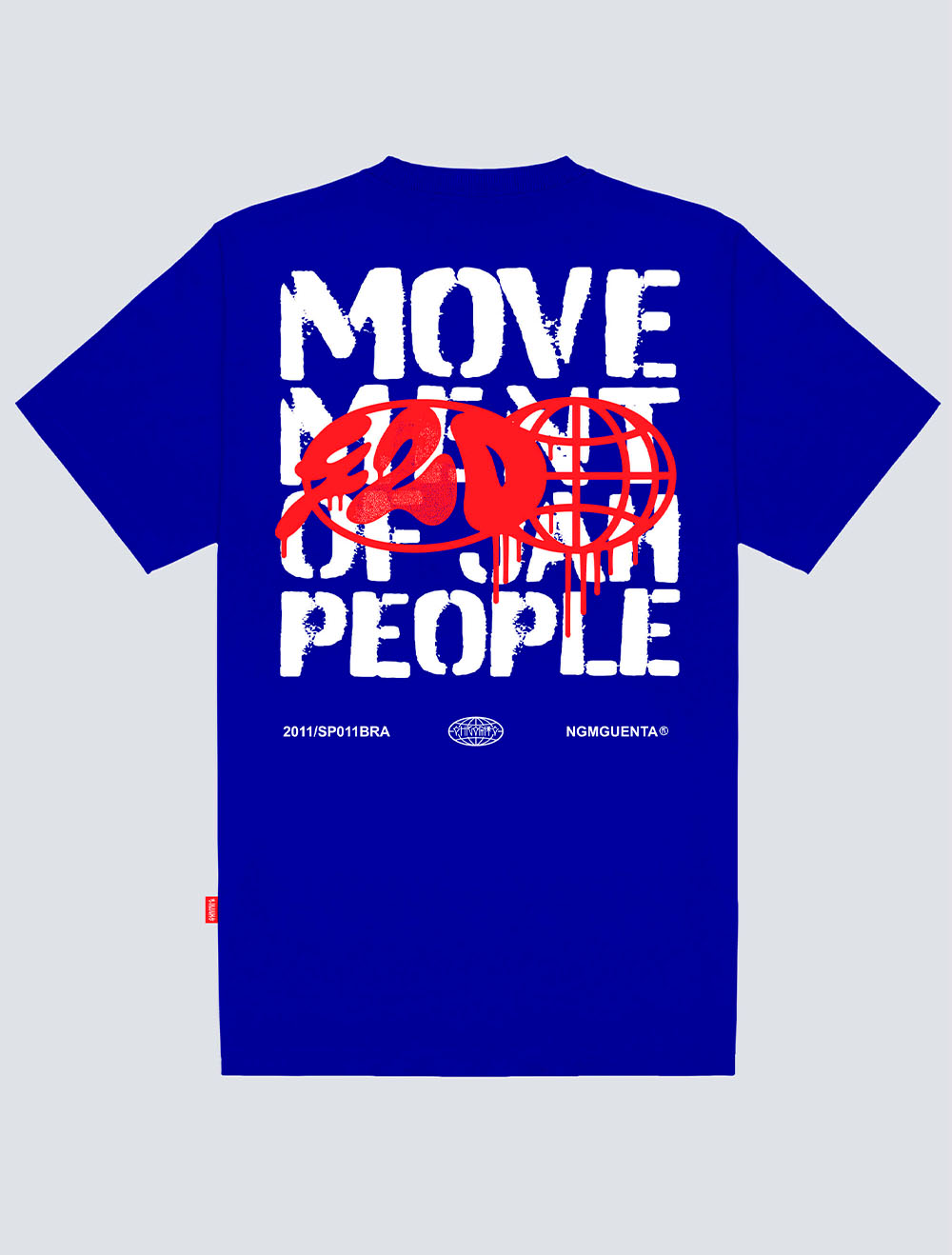 邦楽 446 / 446 Camiseta Plus Size Chronic Movement of Jah People Frase - Vinho