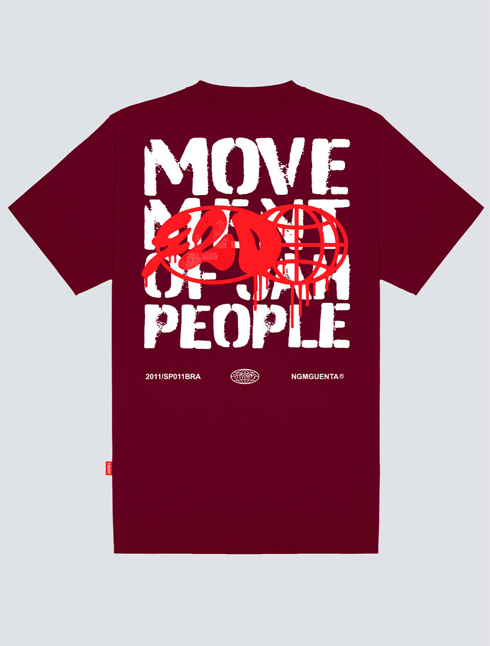Camiseta Plus Size Chronic Movement of Jah People Frase - Vinho