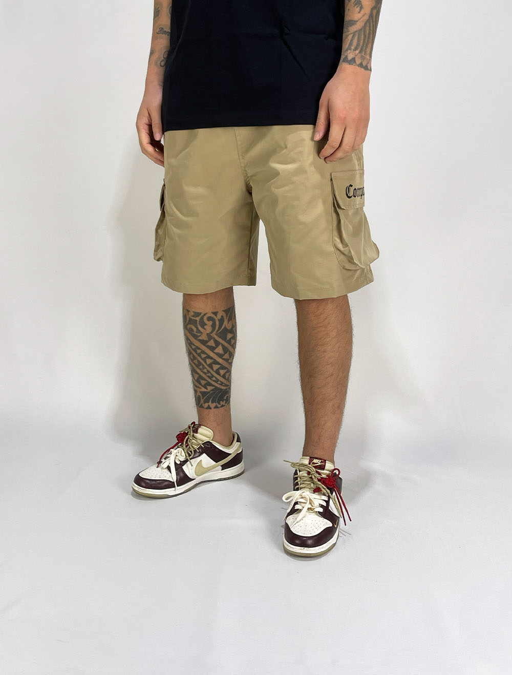 パンツ EL LAB. CARGO POCKET SHORTS LFYT × LAKH - RECYCLED DENIM FUNCTIONAL TEN POCKETS CARGO SHORTS 