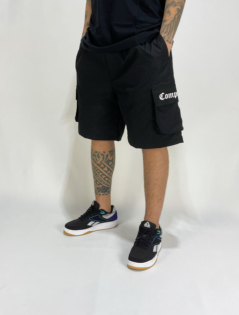 Shorts Médio Cargo Compton Tactel Ripstop bolso Flap