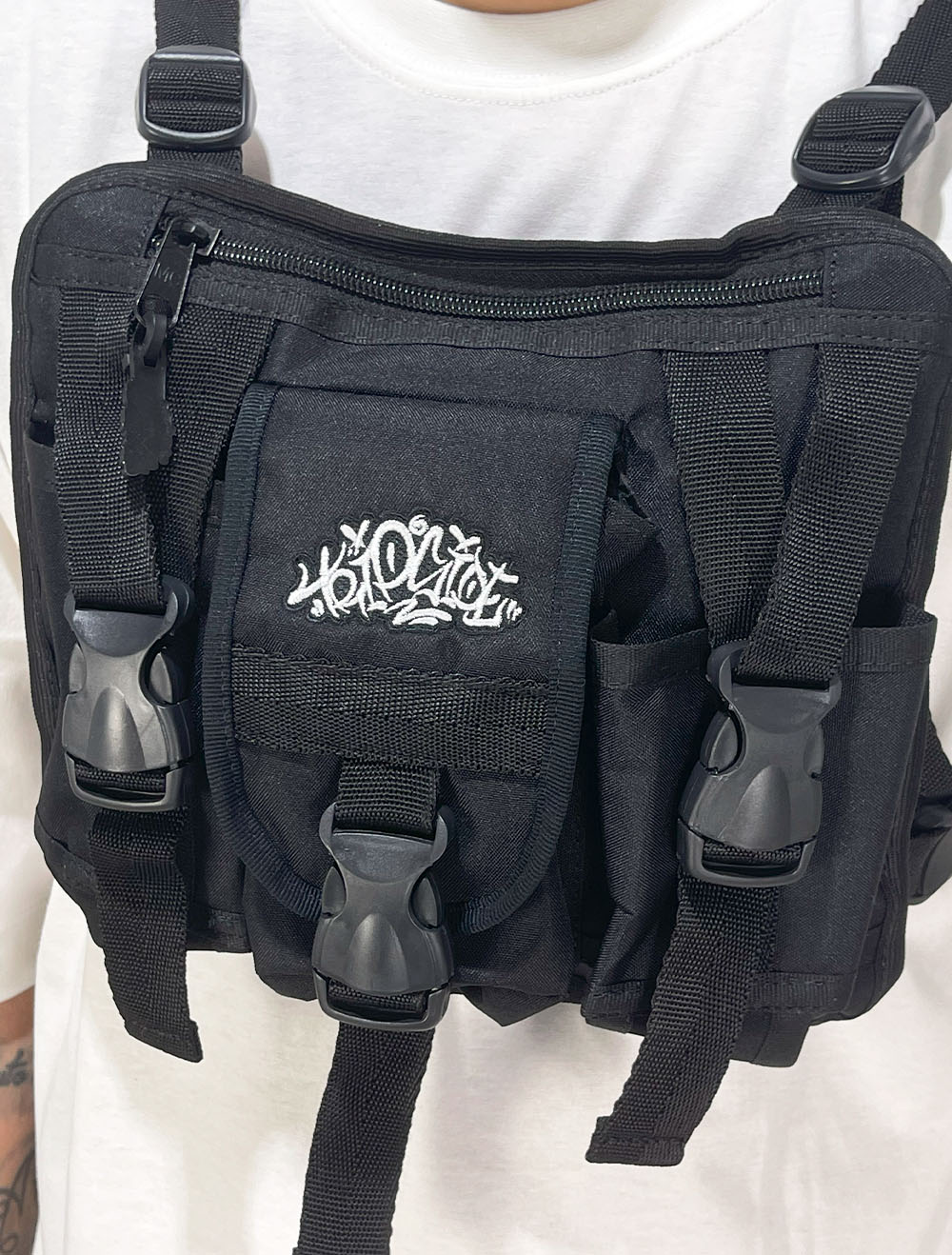Shoulder Chest Bag De Peito Trip Side Tag Code