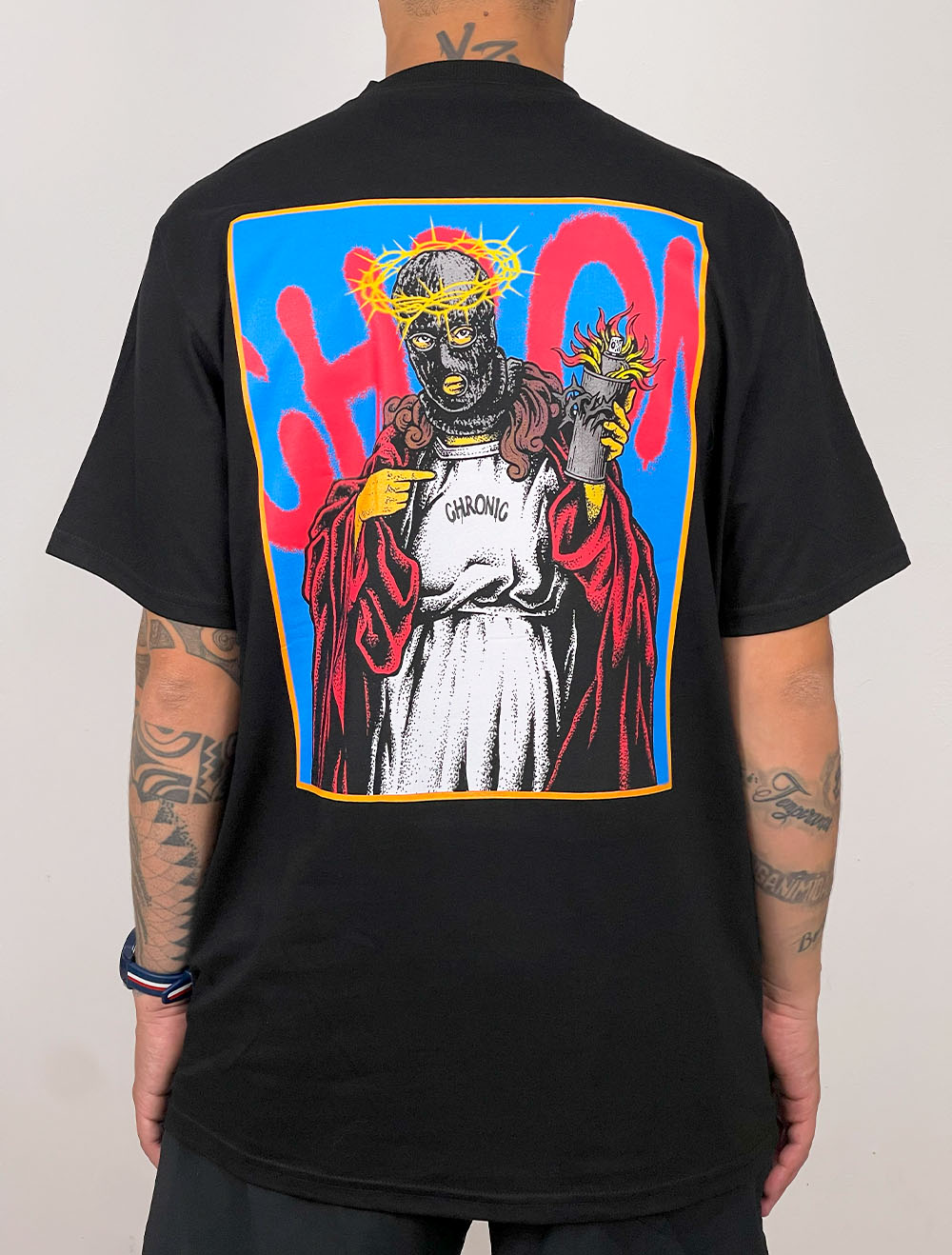 Camiseta Chronic Santa Balaclava Back - Preta