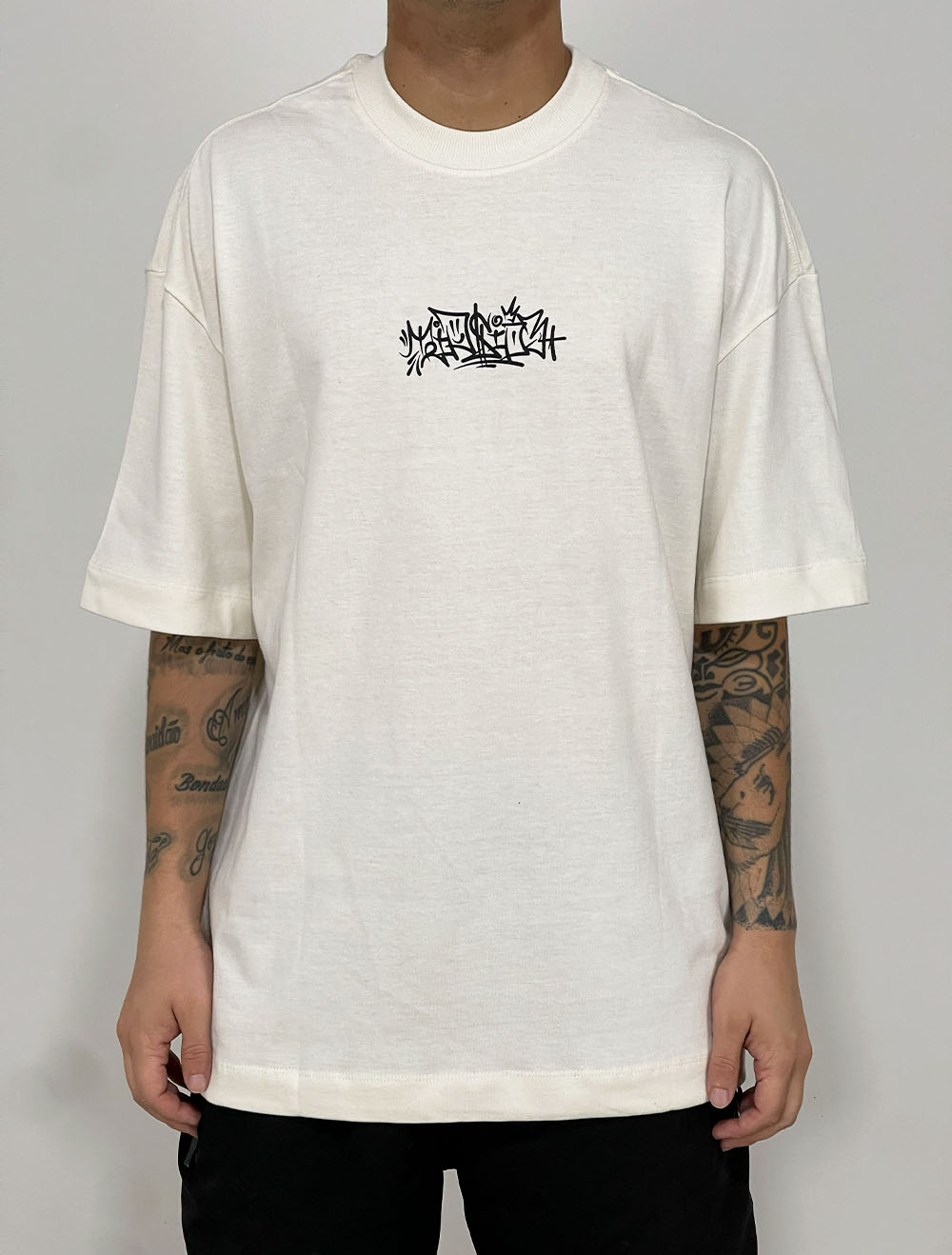 Camiseta Oversized Premium Trip Side City on Fire - Off White