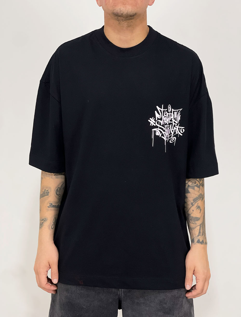 Camiseta Oversized Trip Side Tigre x Dragão Risco - Roxo
