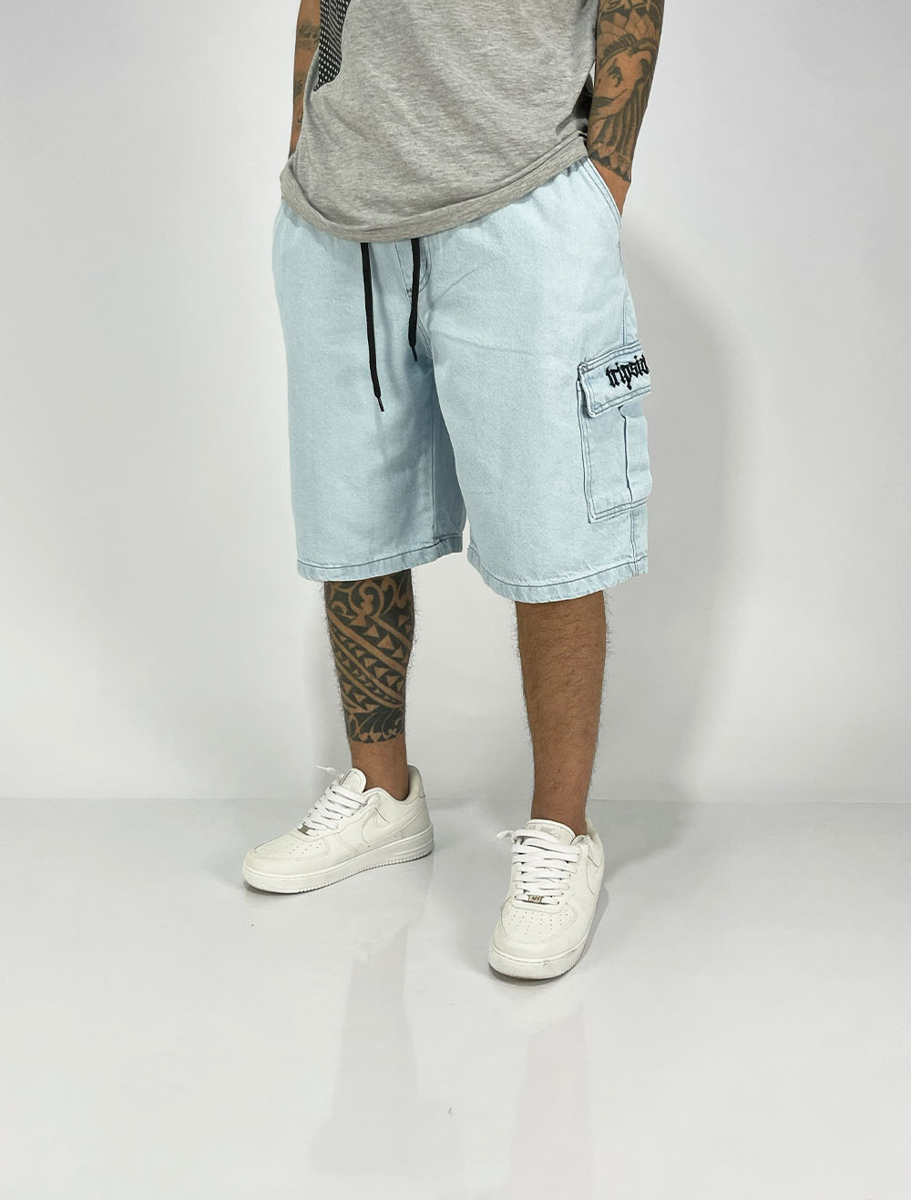 パンツ 00s old BURBERRY wide baggy cargo shorts Bermuda Jeans Baggy Cargo Trip Side Cruz Right - Azul Céu